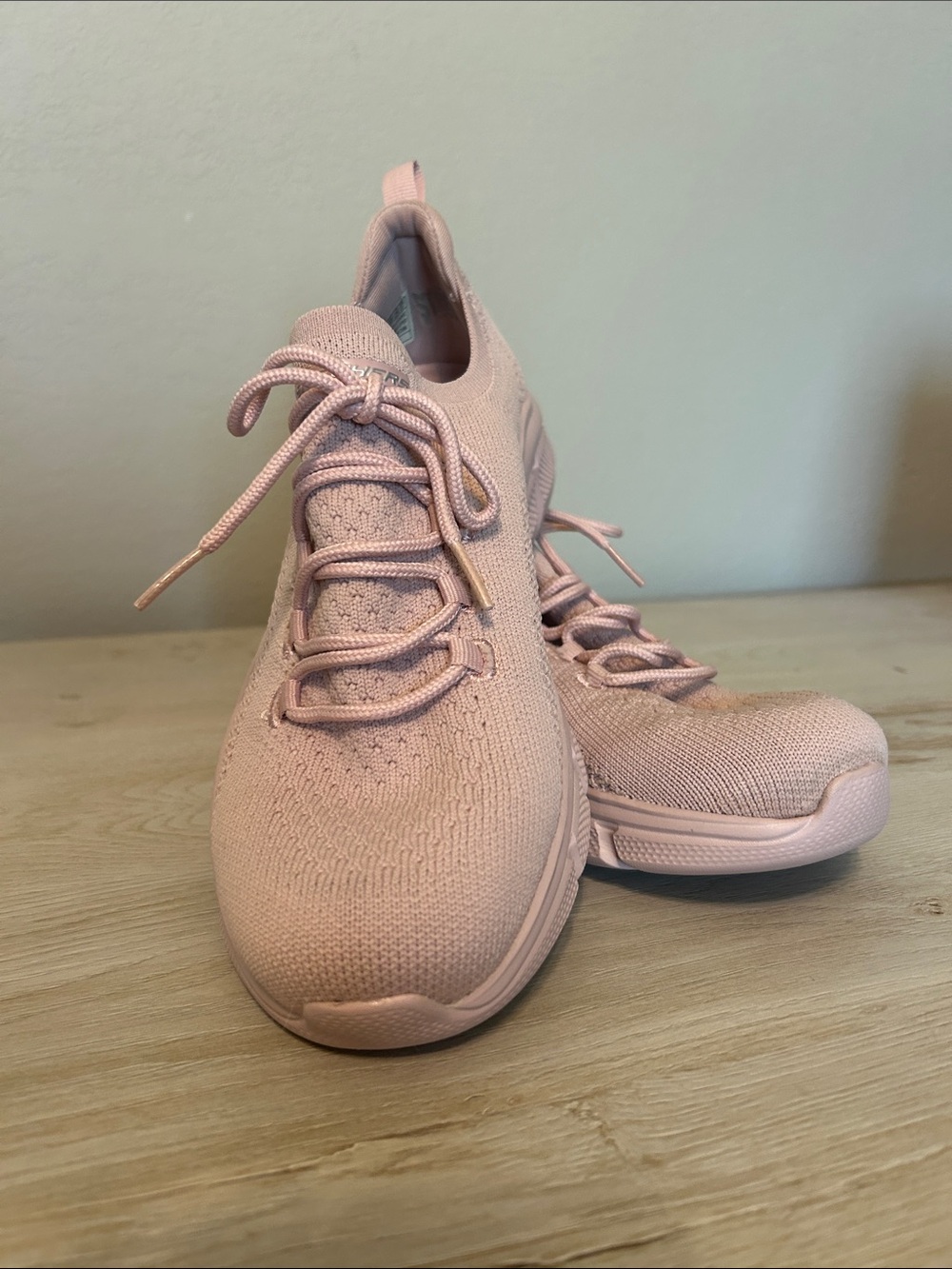 Skechers Women's Slip-On Knit Athletic Sneakers in Light Pink - Picture 4 of 12